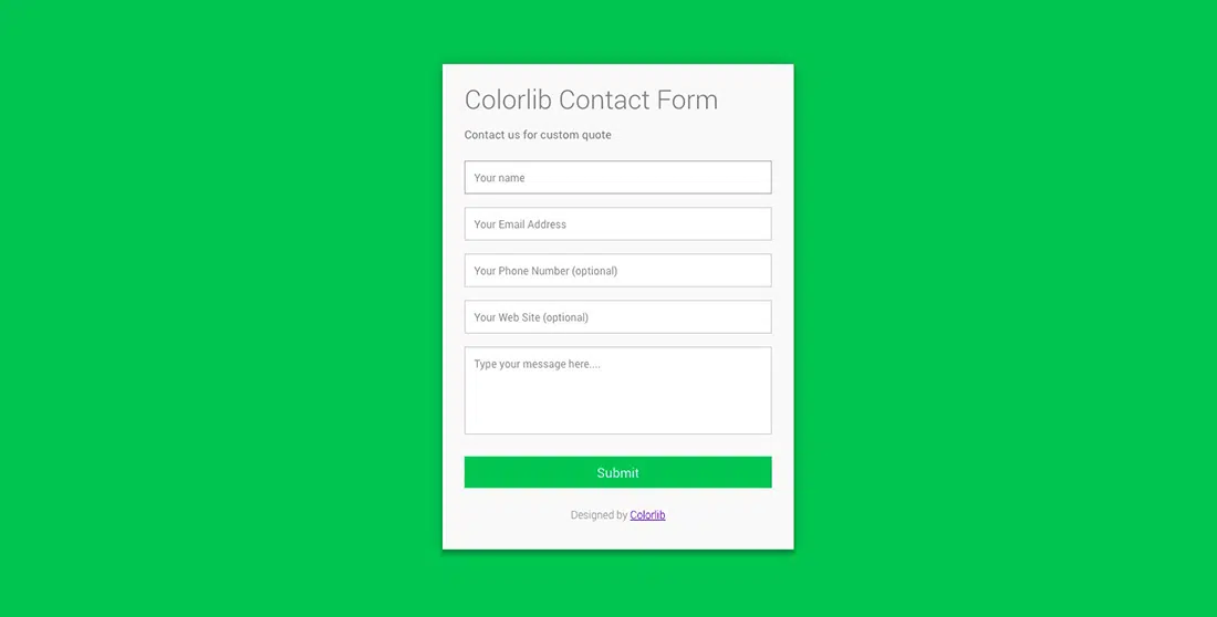 5 Colorlib Contact Form