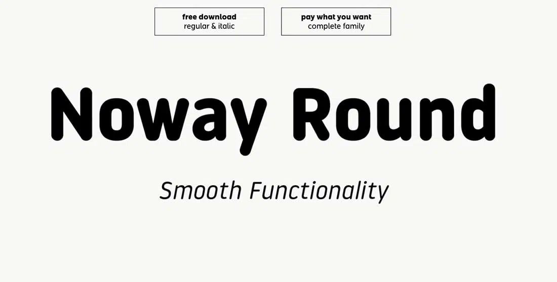 6 Noway Round Contemporary Font