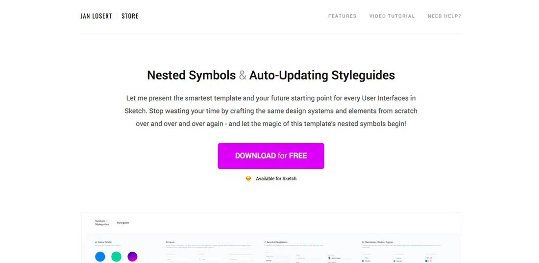 10 Symbols & Styleguides- A template for Sketch
