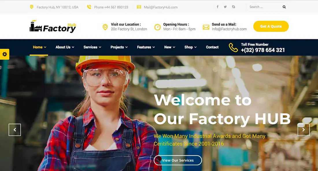 18 Factory HUB - Industry : Factory : Engineering and Industrial Business WordPress Theme