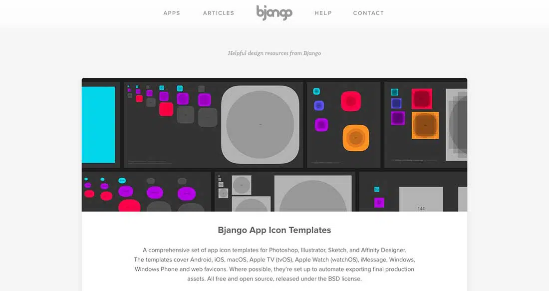19 Bjango- A complete set of app icon templates