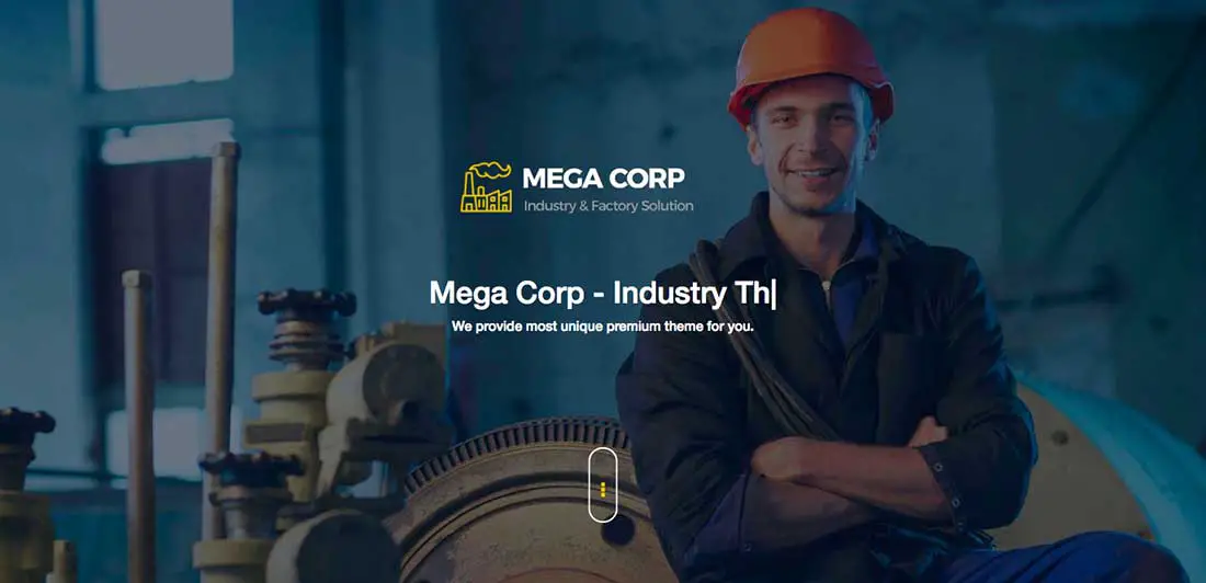 4 Industrial , Industry & Factory WordPress Theme - Mega Corp