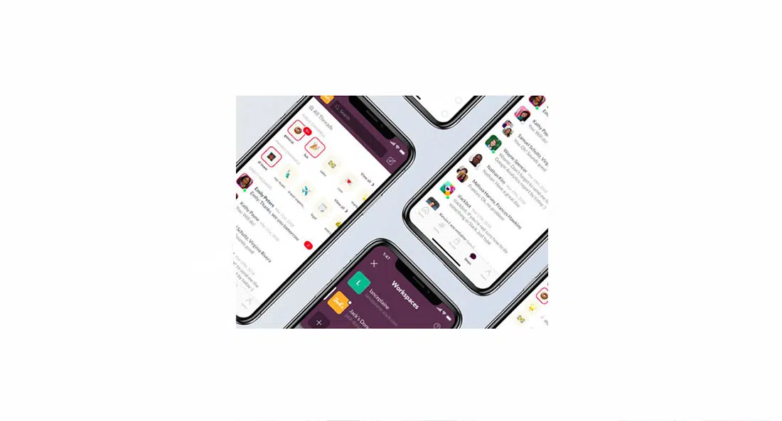 4 Slack iPhone UI redesign concept Free Sketch Resources