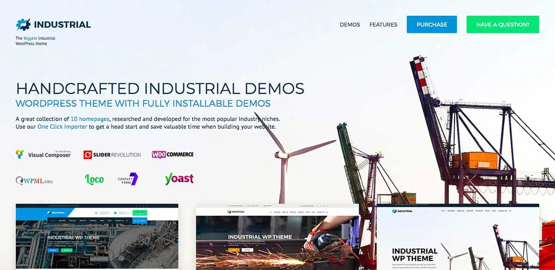 6 Industrial - Factory, Industry, Manufacturing WordPress Theme