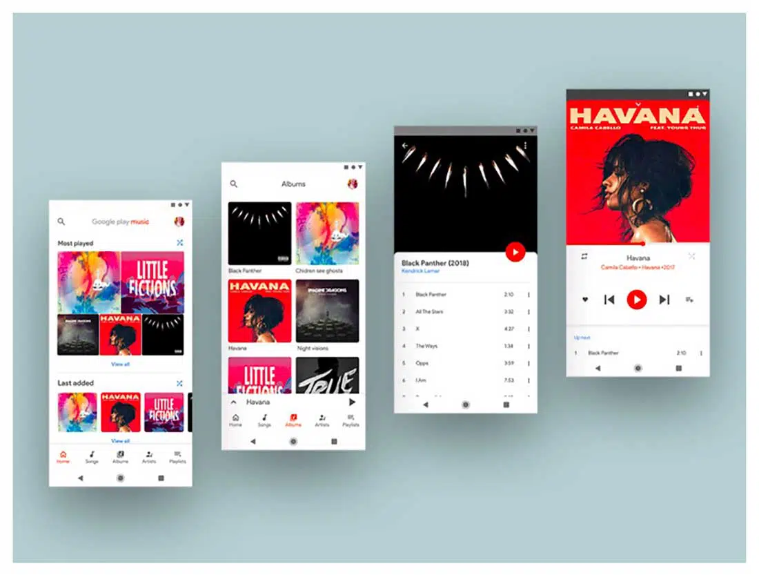 16 Google play music redesign concept