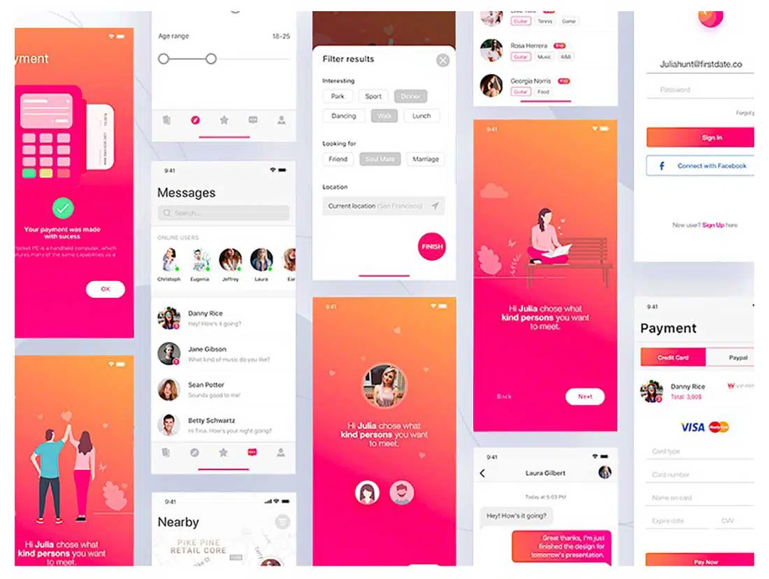 17 Firstdate app Material Design Example