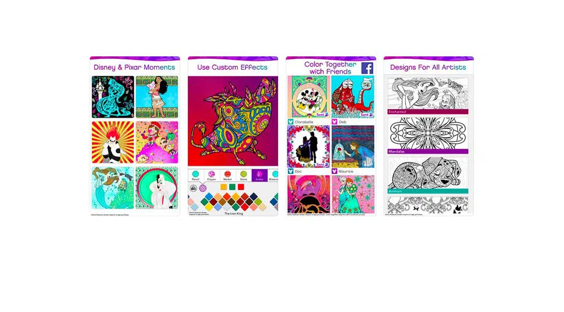 20 Color by Disney App User Interface Design
