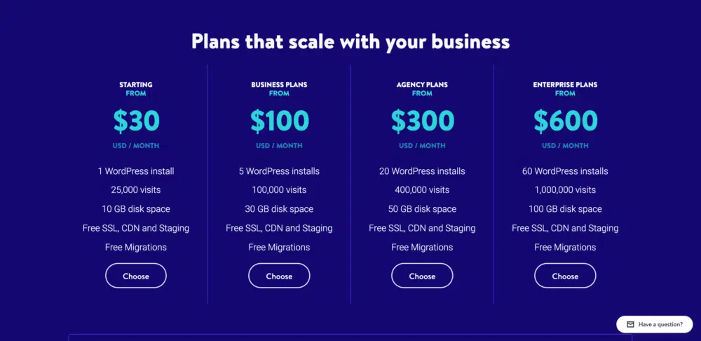 Kinsta WordPress Hosting Plans and Pricing