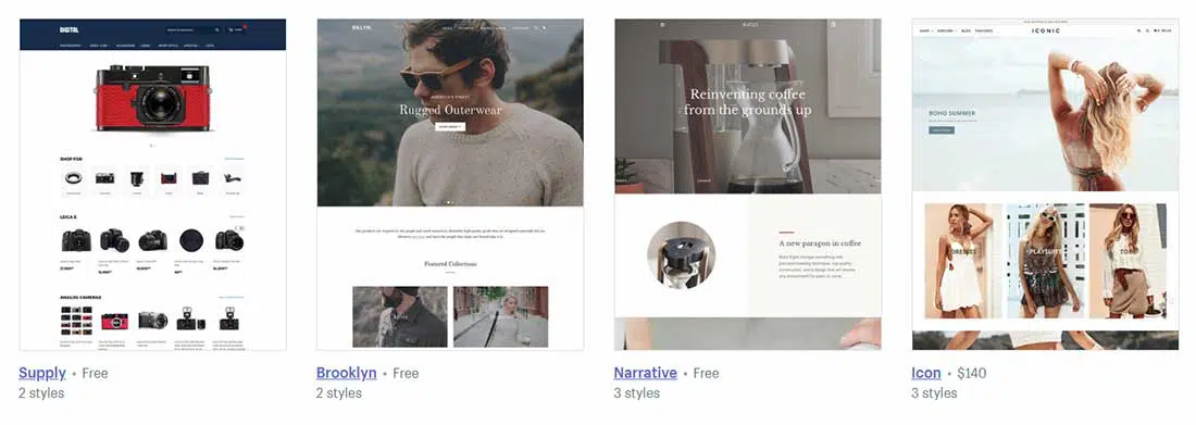 Ecommerce Templates shopify