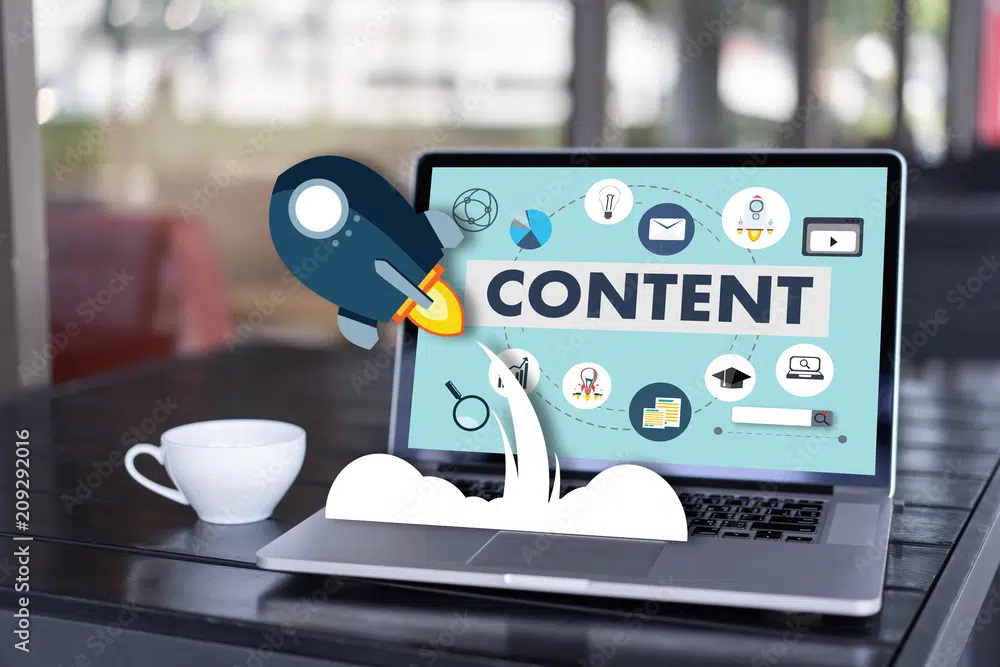 1. Easy To Read Content Layout & Flow - Adobe Stock Image Description: Content Marketing Content Data Blogging Media Publication Information Vision Concept