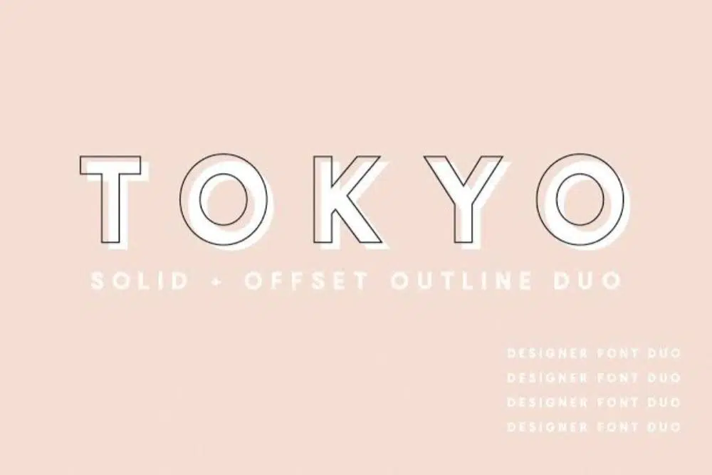 20 Best Outline Fonts to Give Your Design an Edge- Tokyo