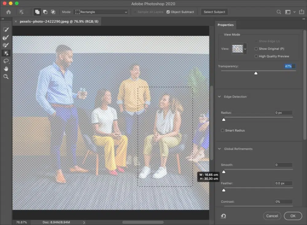 Adobe Photoshop CC 2020: Features and Uses- Selective Selection Tool Improvements and Changes