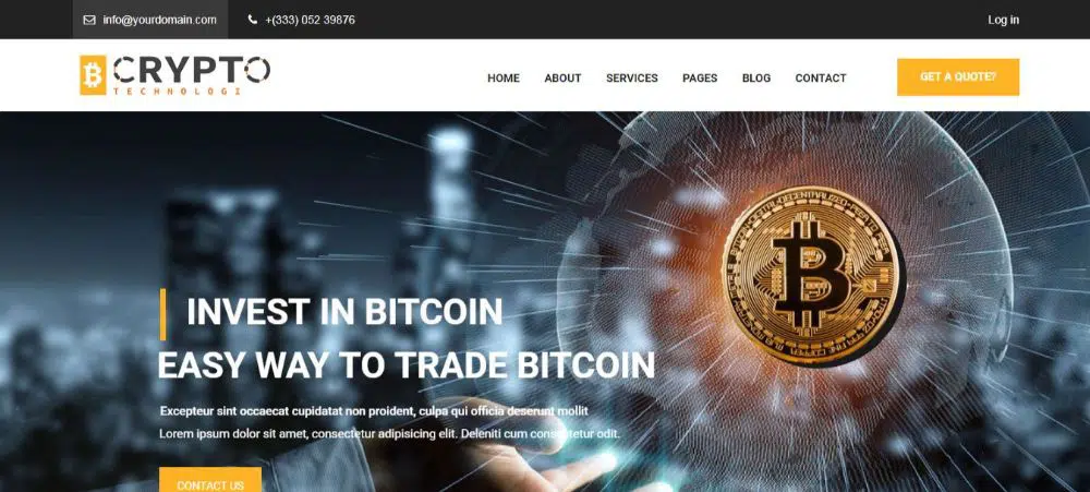 Crypto - Bitcoin Currency Drupal 8.7 Theme