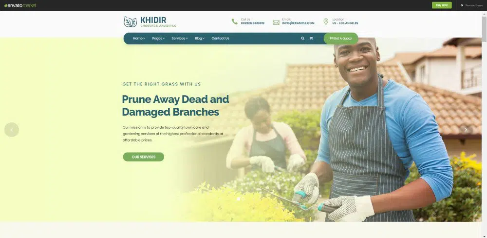 Khidir - Gardening & Landscaping WordPress Theme