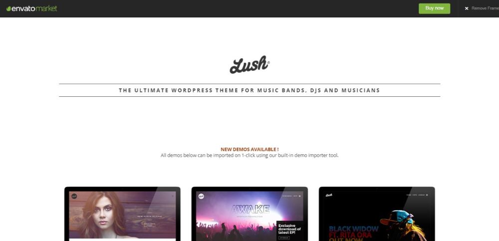 Lush - Music Band & Musician WordPress Theme