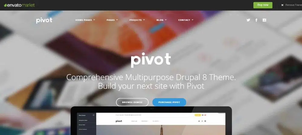 8. Pivot - Drupal 8 Multipurpose Theme with Paragraph Builder
