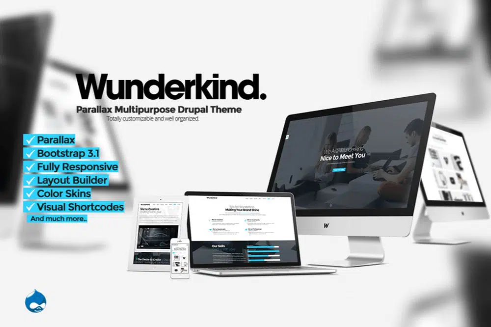 Wunderkind - OnePage Parallax Drupal 7 Theme: