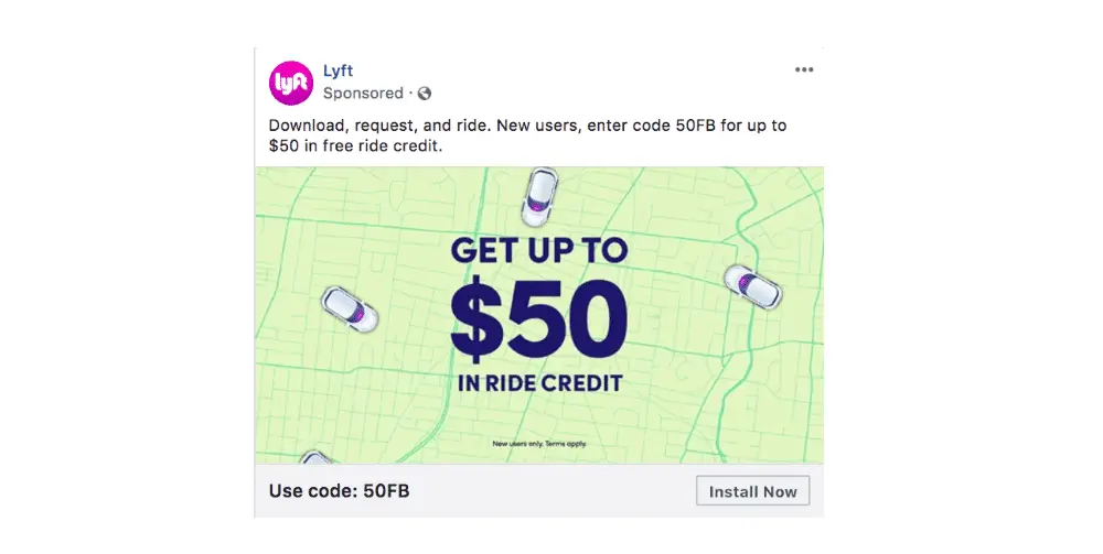effective call to action - lyft