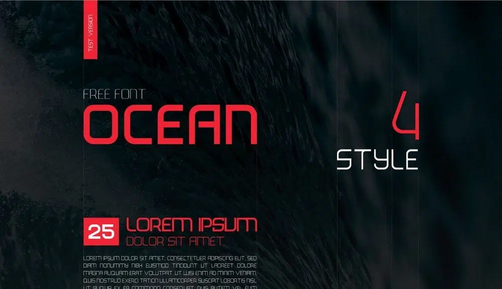 free font - ocean
