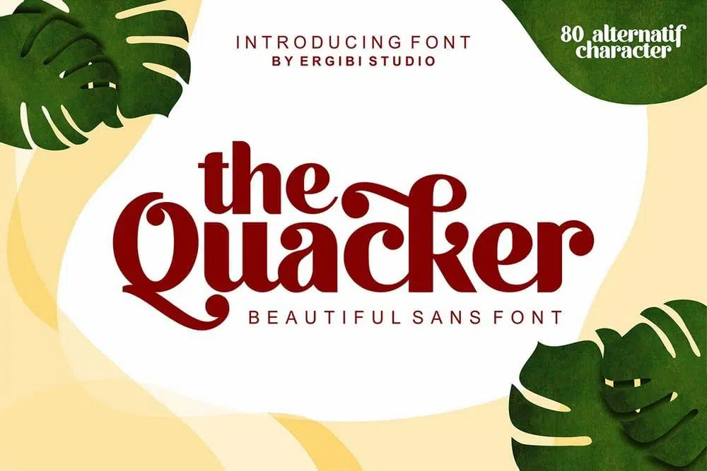 free font - quacker