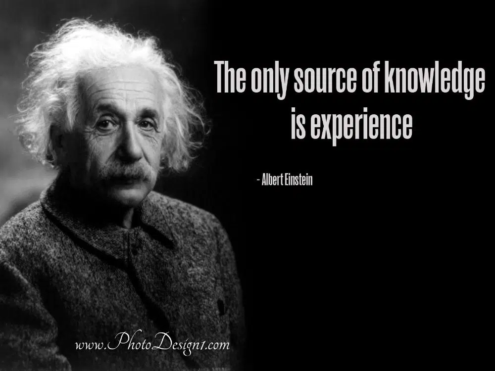 Inspirational wallpaper - Knowledge Quote by Albert Einstein