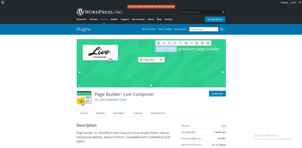 Live Composer Site Builder