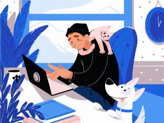 12 Creative Illustrations Showing Work from Home