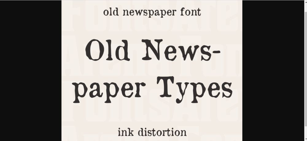 old newspaper types