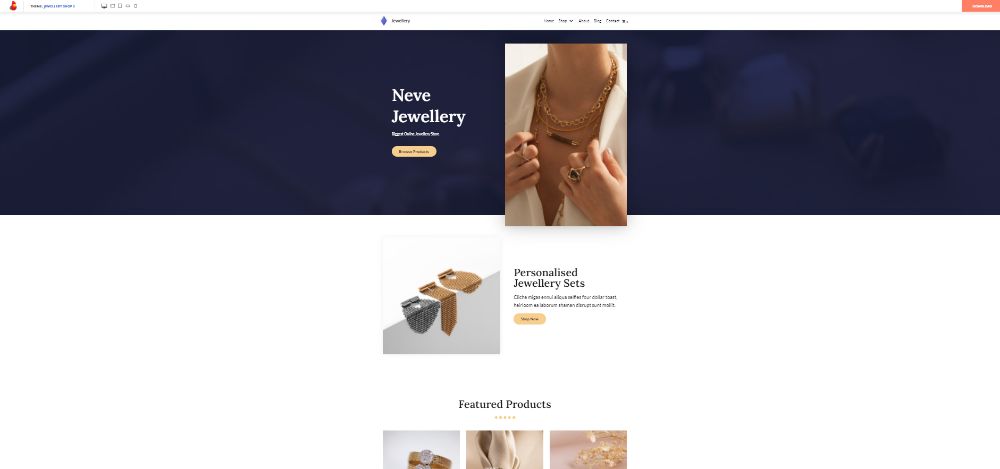Mobile Friendly Product Landing Pages - Jewelry