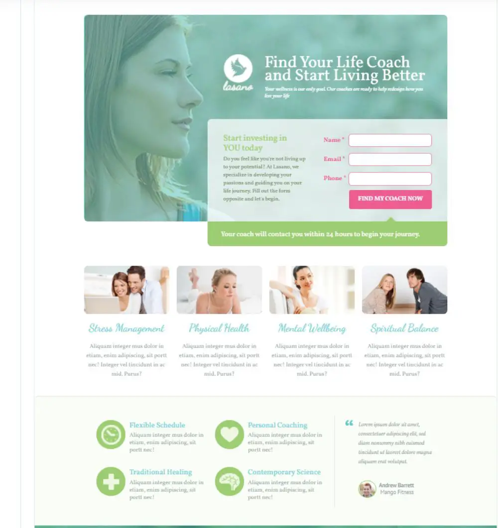 Mobile Friendly Product Landing Pages - Health