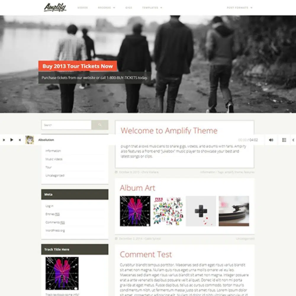 WordPress Themes For Podcasts: Amplify