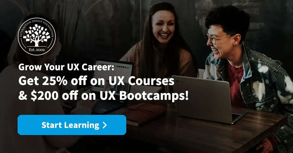 IxDF UX design courses online discounts