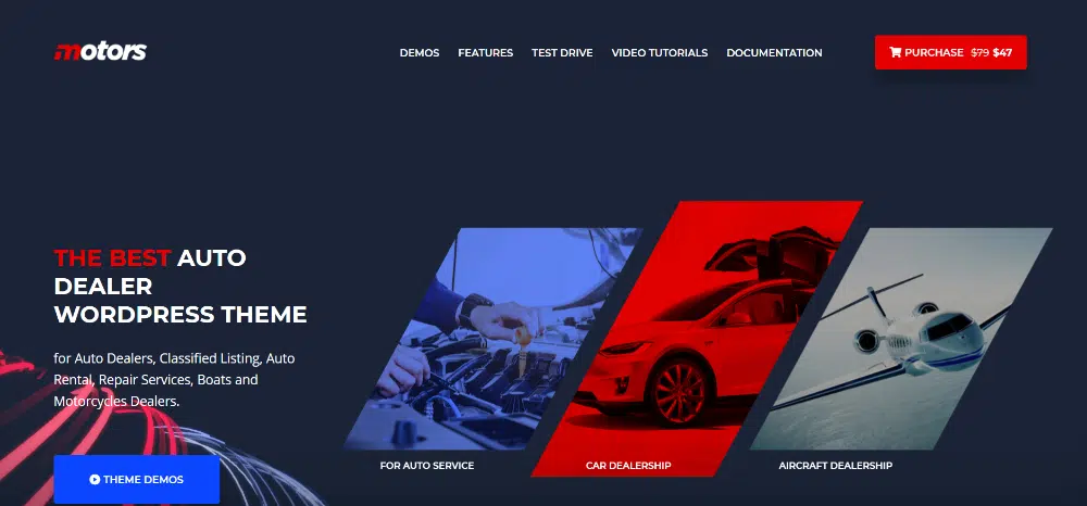 Amazing WordPress Themes for Car Dealers: Motors