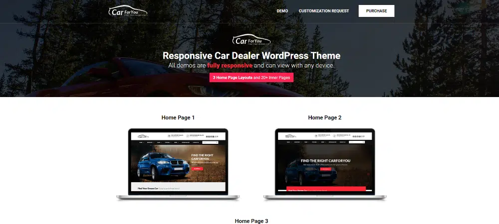 Amazing WordPress Themes for Car Dealers: Car For You