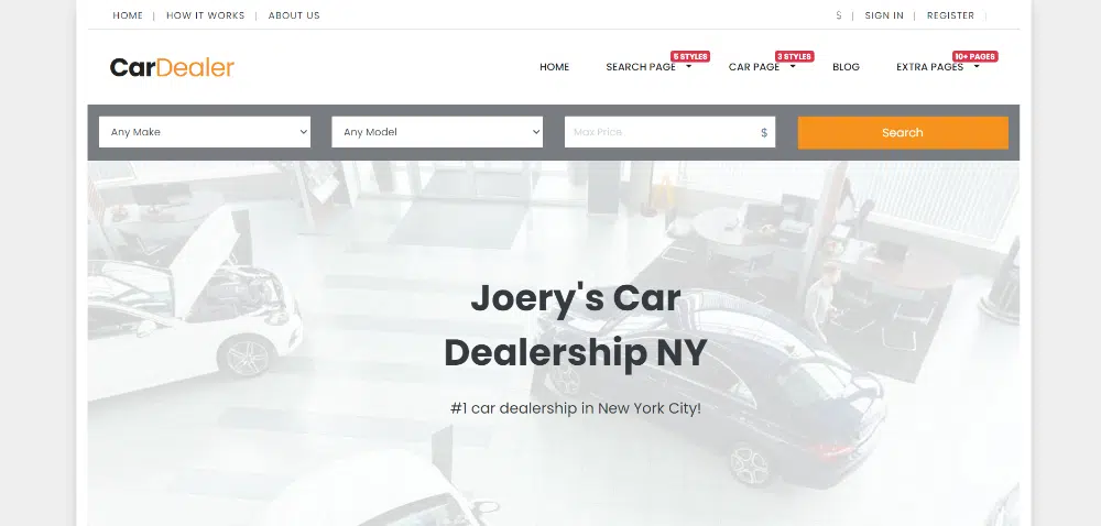 Amazing WordPress Themes for Car Dealers: Car Dealer