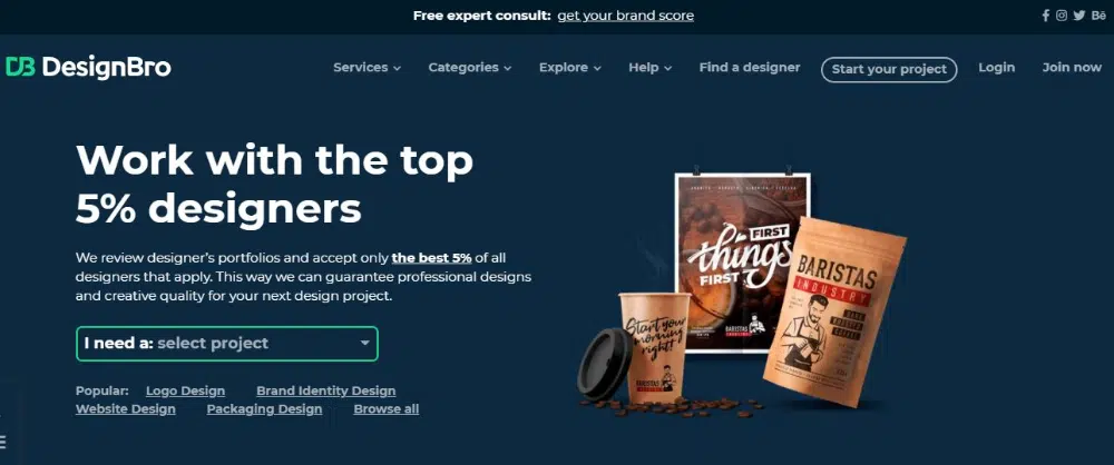 Best Design Contest Websites: Design Bro