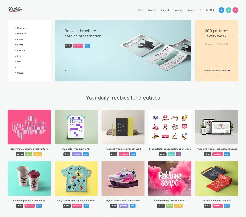 WordPress themes for selling digital products: Fribo