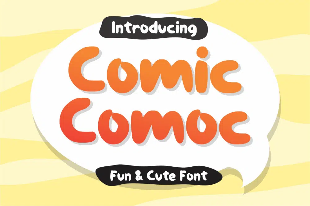 Best Comic fonts for designers: Comic Comoc