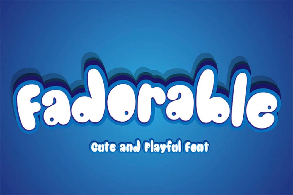 Best Comic fonts for designers: Fadorable