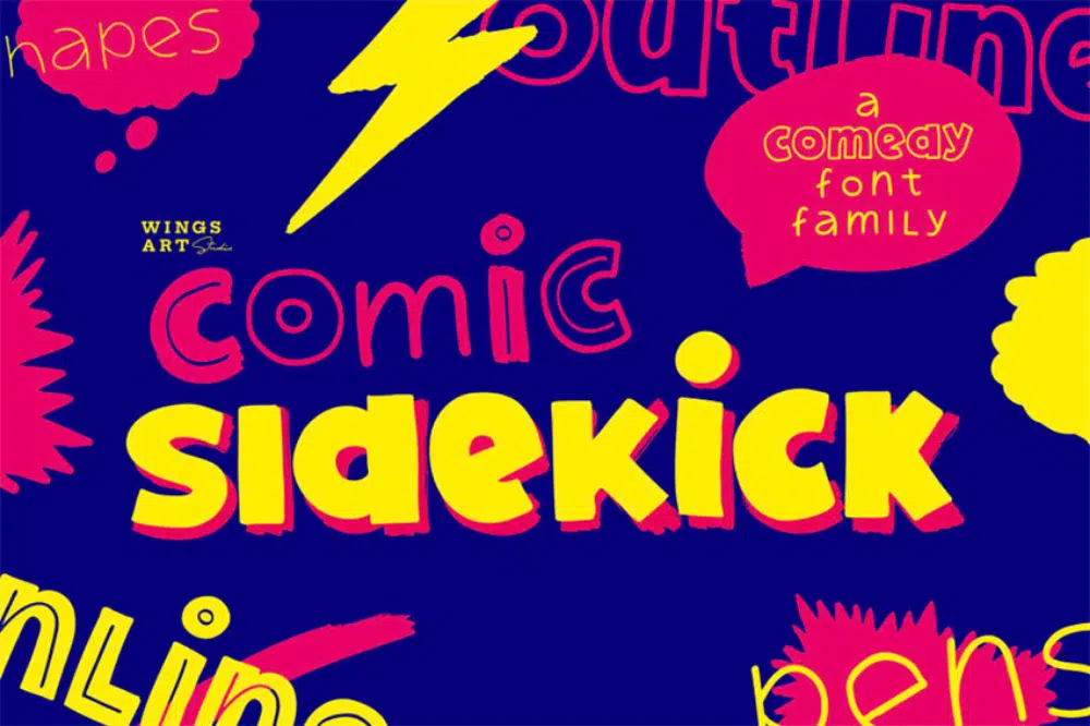 Best Comic fonts for designers: Sidekick