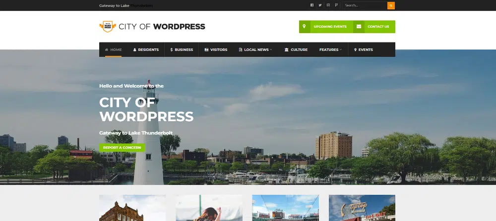 14 WordPress Themes For Government Portals: City of WP
