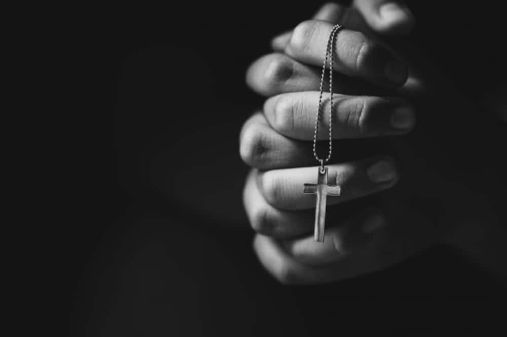 Free Church Backgrounds for Designers: Folded Hands in Prayer