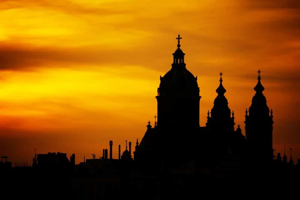 Free Church Backgrounds for Designers: Church Architecture Silhouette