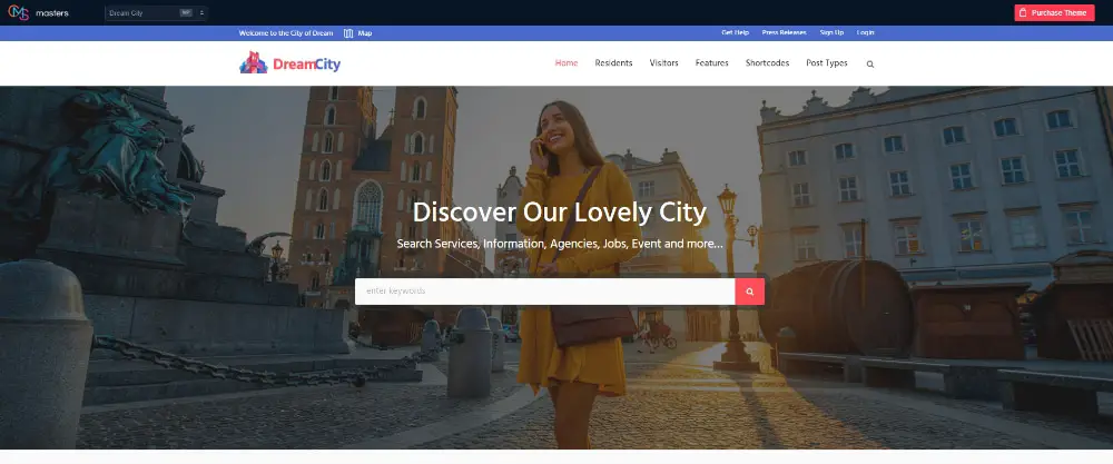 14 WordPress Themes For Government Portals: DreamCity
