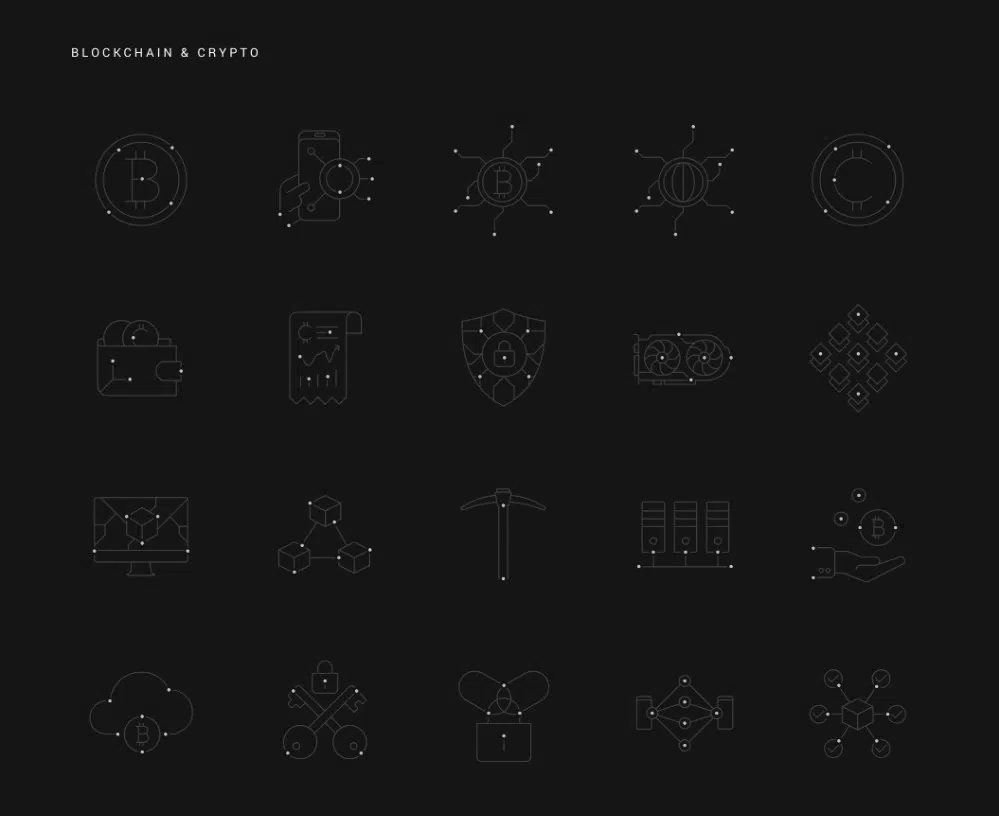 Line Design Icon sets for Your Collection: Nucleus Set