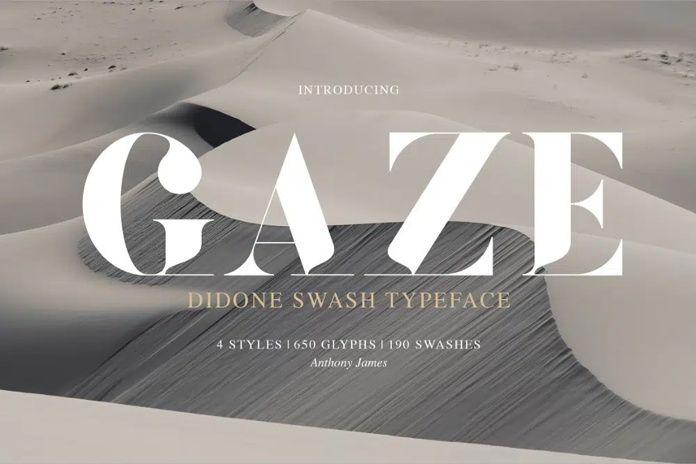 Glamourous Fonts for Designers working in Fashion Industry: Gaze Pro