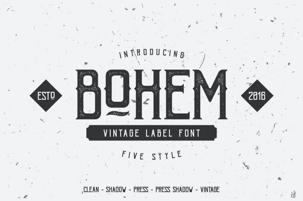 Glamourous Fonts for Designers working in Fashion Industry: Bohem Typeface