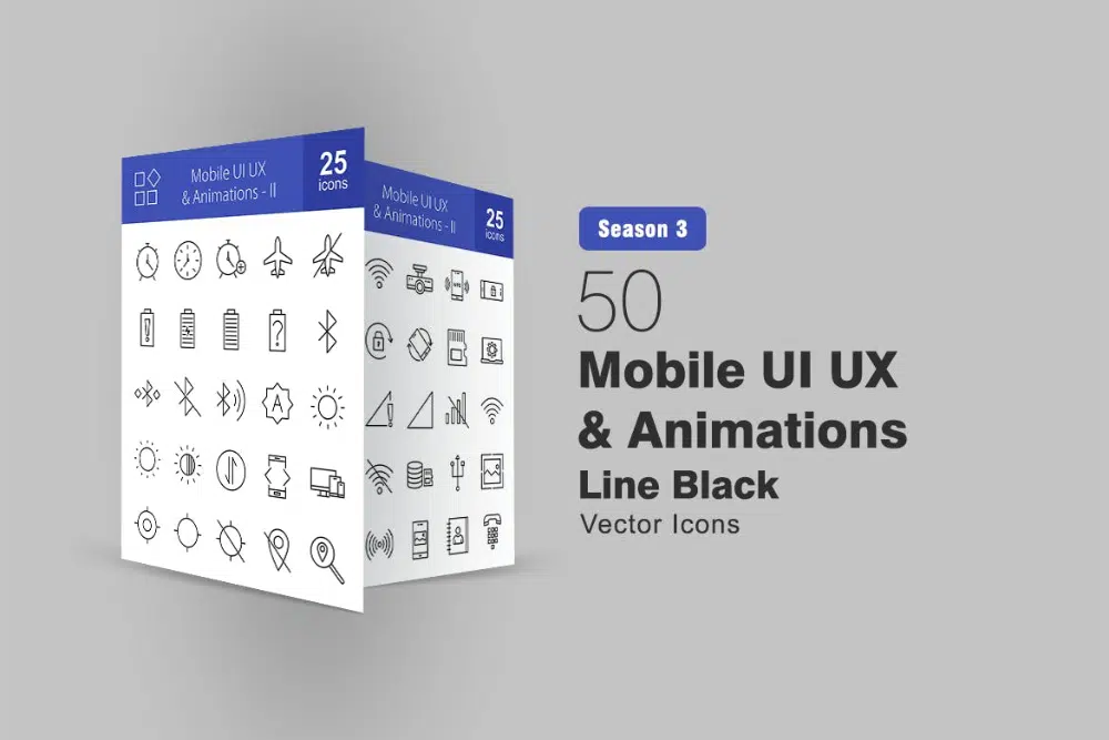 Line Design Icon sets for Your Collection: Mobile Icons