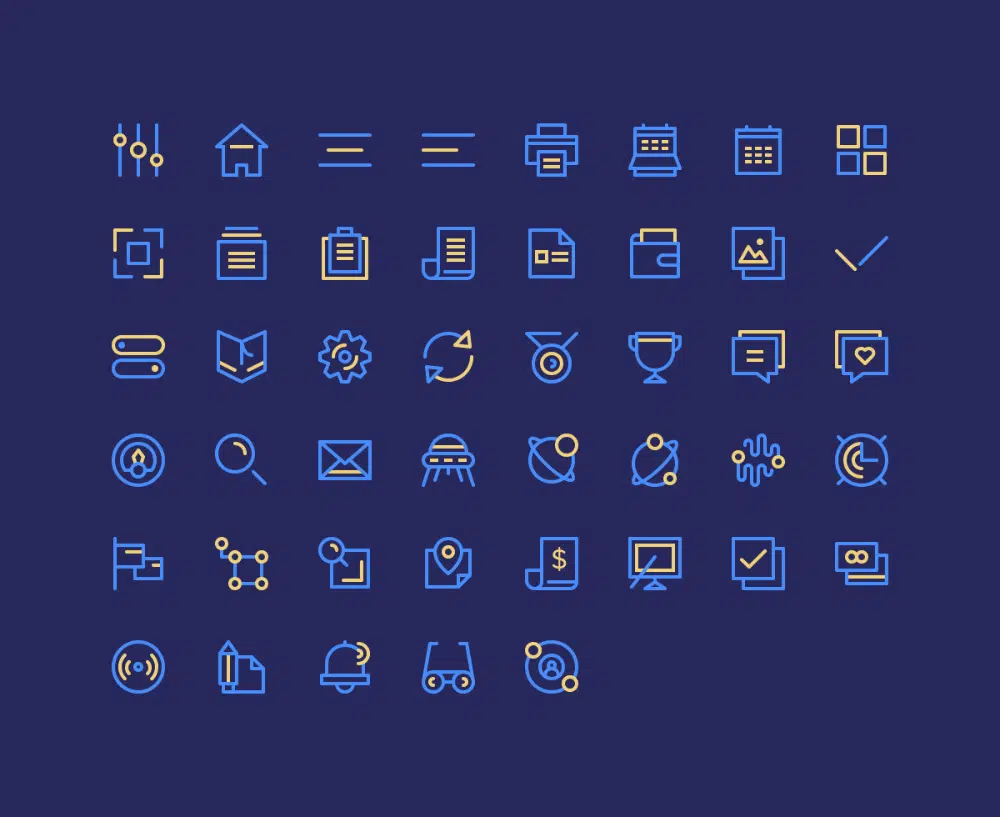 Line Design Icon sets for Your Collection: Birply Icons