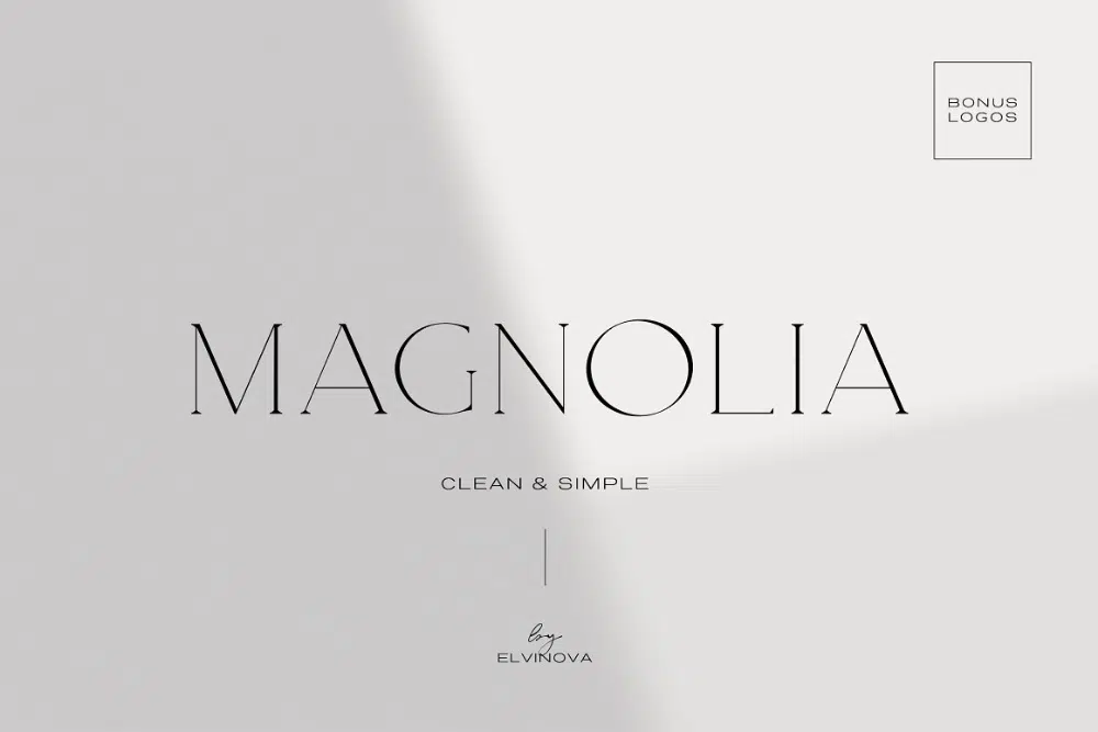 Glamourous Fonts for Designers working in Fashion Industry: Magnolia